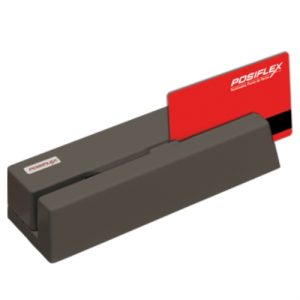 lector tarjetas magnéticas 3 pistas posiflex, conexión usb. color negro. lectura bidireccional