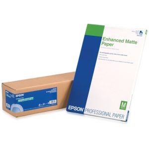 epson gf papel enhanced matte, 24"" x 30,5m, 194g/m2