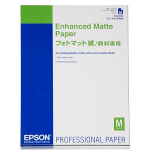 epson gf papel enhanced matte, a2, 50h, 192g/m2
