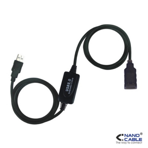 nanocable cable alargador usb 2.0 de 10m prolongador con amplificador conexión a/m a/h nanocable cable alargador usb 2.0 de 10m prolongador con amplificador conexión a/m a/h