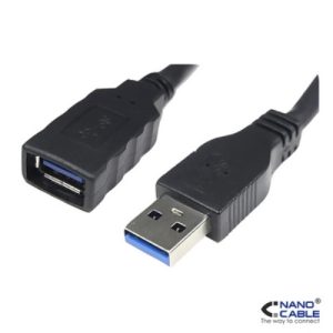 nanocable cable alargador usb 3.0 de 2m conexión a/m a/h color negro