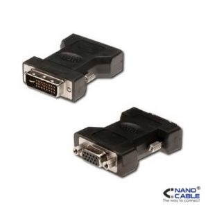 nanocable adaptador dvi a vga conexión dvi 24+5/m a vga hdb15/h