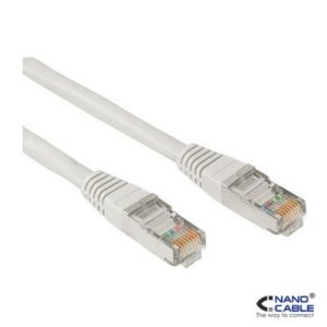 nanocable cable de red latiguillo utp cat.5e de 1m color gris
