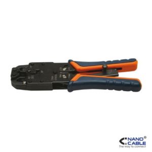 nanocable tenaza metálica de carraca para crimpar rj10/rj11/rj12/rj45