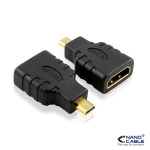 nanocable adaptador hdmi a micro hdmi a/h d/m hembra macho negro