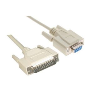 nanocable cable null modem db9 hembra a db25 macho 1.8m