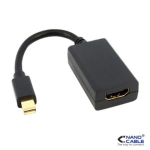 nanocable adaptador mini displayport a hdmi/h negro 15cm