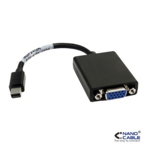 nanocable adaptador mini displayport a svga minidp/m svga/h negro 15cm
