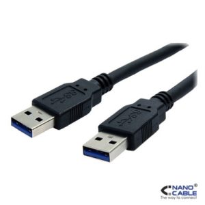 nanocable cable usb 3.0 de 2,0m a/m a/m negro