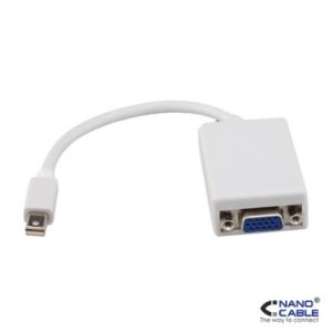 nanocable adaptador mini displayport a svga mini dp/m svga/h 15cm negro
