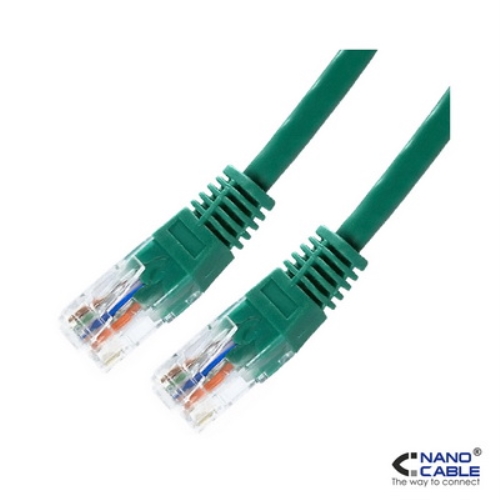 nanocable cable de red latiguillo utp cat.5e de 0,5m color verde nanocable cable de red latiguillo utp cat.5e de 0,5m color verde