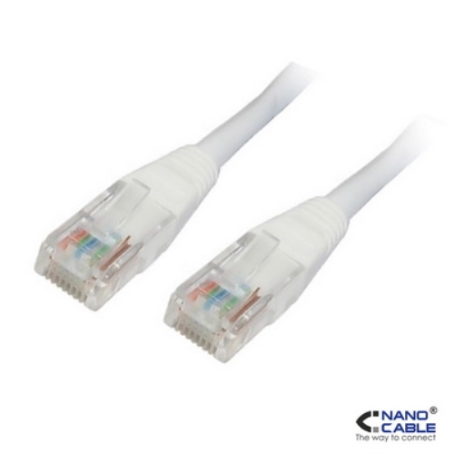 nanocable cable de red latiguillo utp cat.5e de 5m color blanco nanocable cable de red latiguillo utp cat.5e de 5m color blanco