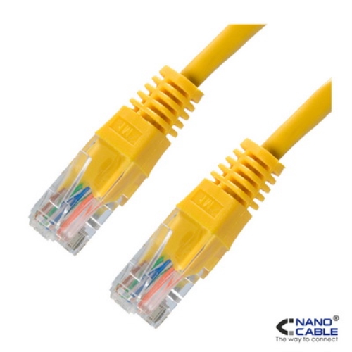 nanocable cable de red latiguillo utp cat.5e de 2m color amarillo nanocable cable de red latiguillo utp cat.5e de 2m color amarillo