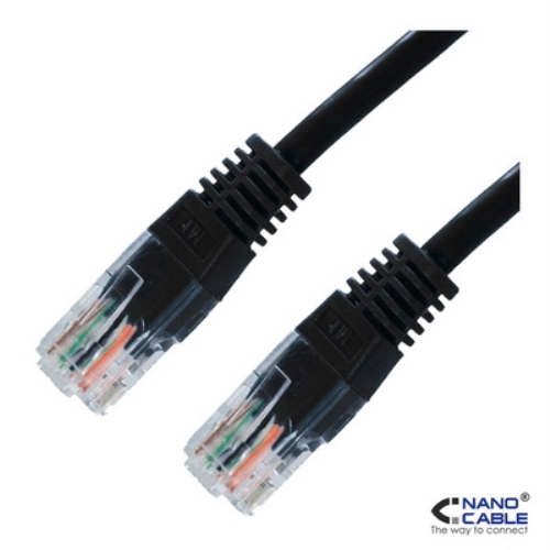 nanocable cable de red latiguillo utp cat.5e de 0,5m color negro nanocable cable de red latiguillo utp cat.5e de 0,5m color negro