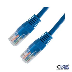 nanocable cable de red latiguillo utp cat.6 de 1m color azul