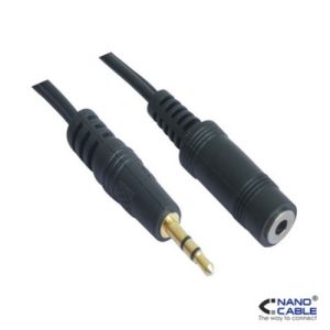 nanocable cable alargador audio estereo 5m jack 3.5/m a jack 3,5/h