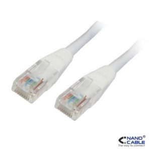 nanocable cable de red latiguillo utp cat.6 de 3m color blanco