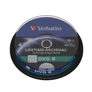 (t10) spindle dvd r verbatim misc 4x 4,7gb, 40 118 mm