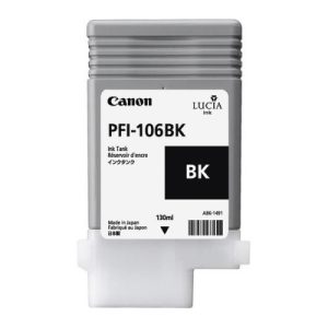 canon cartucho negro pfi106bk ipf6300/6350/6400/6450 130ml
