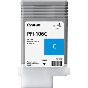 canon cartucho cian pfi106c ipf6300/6350/6400/6450 130ml