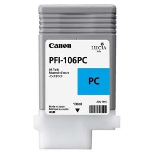 canon cartucho foto cian pfi106pc ipf6300/6350/6400/6450 130ml