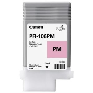 canon cartucho foto magenta pfi106pm ipf6300/6350/6400/6450 130ml