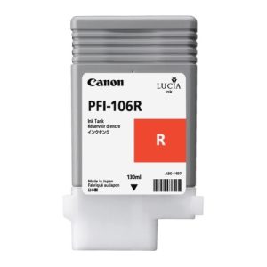 canon cartucho rojo pfi106r ipf6300/6350/6400/6450 130ml