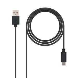 nanocable cable usb 2.0 3a tipo usb c/m a/m negro 0.5 m