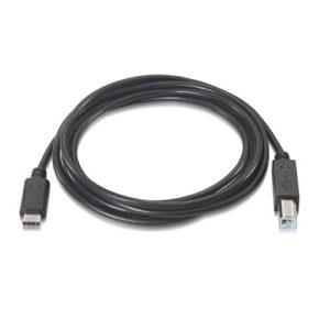 nanocable cable usb 2.0 impresora 3a usb c/m b/m 1m negro