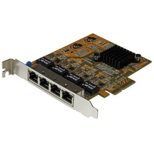 startech.com tarjeta de red pci express ethernet gigabit con 4 puertos rj45 pci express x4 4 puerto(s) 4 par trenzado