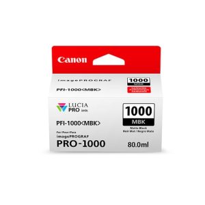 canon cartucho negro mate pfi 1000mbk ipf pro1000 80ml.