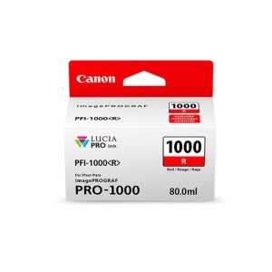 canon cartucho rojo pfi 1000r ipf pro1000 80ml.