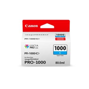canon cartucho cian pfi 1000c ipf pro1000 80ml.