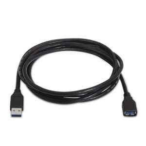 nanocable cable alargador usb 3.0 de 1m conexión a/m a/h color negro