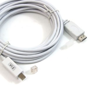 oem cable mini displayport/m a hdmi/m 5 metros 1080p blanco