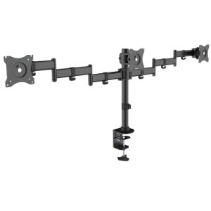 equip soporte pantalla para mesa 3 monitores de 13" a 27" articulado formato vesa