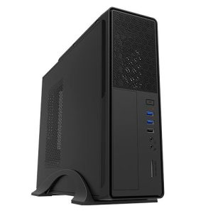 caja sobremesa microatx slim unykach uk 2010 fa sfx 450w usb 3.0 x2 , usb 2.0 x1 audio, micrófono y lector de tarjetas ms/mmc/sd frontal