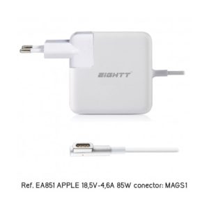 eightt cargador específico compatible con apple 18,5v 4,6a 85w magsafe1