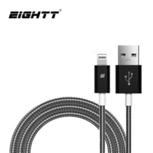 eightt cable usb a iphone lightning 1.0m trenzado de nylon color negro