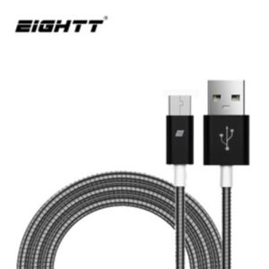 eightt cable usb a microusb 1.0m trenzado de nylon color negro