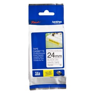 brother tzes251 adhesivo extrarresistente negro sobre blanco rollo (2, 39 cm x 7, 99 m) 1 bobina(s) tipo laminado para p touch pt 3600, d600, d800, e500, e550, h500, p750, p900