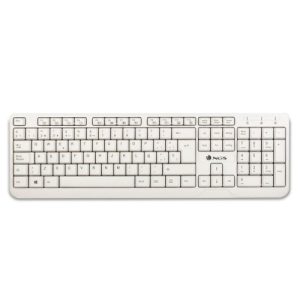 ngs teclado spike 105 teclas multimedia membrana color blanco