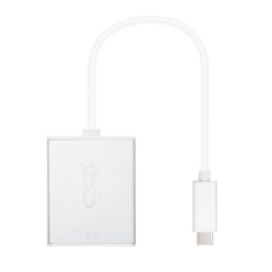 nanocable conversor usb c/m a vga/h 10cm color plata