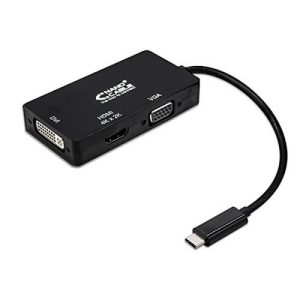 nanocable conversor usb c/m a vga h/dvi h/hdmi h 2k negro 10cm