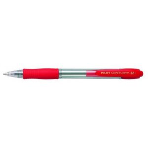 pilot boligrafo supergrip rojo 12u 