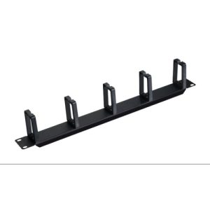 organizador de cables para rack 19" 1u 5 ganchos en negro