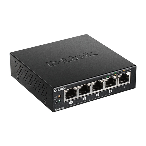 d link switch dgs 1005p 5 puertos rj45 10/100/1000 base t/(4*gigabit poe)