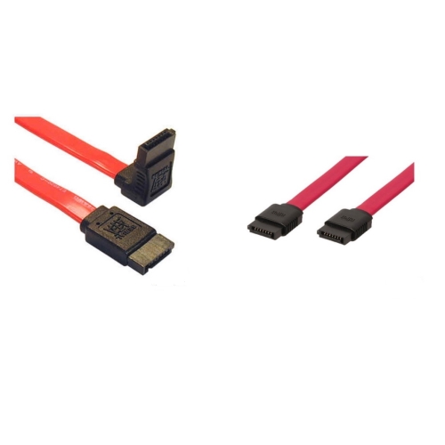 kit cable sata datos plano + cable sata datos acodado 0,5 m genérico