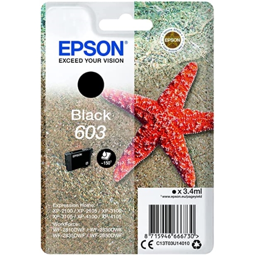 epson cartucho negro epson 603 estrella mar