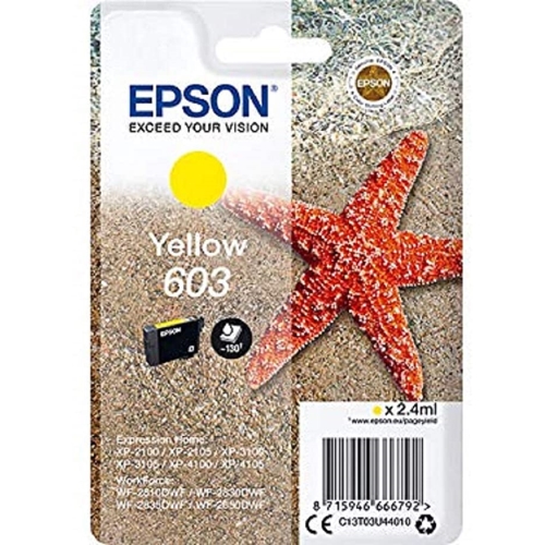 epson cartucho amarillo epson 603 estrella mar